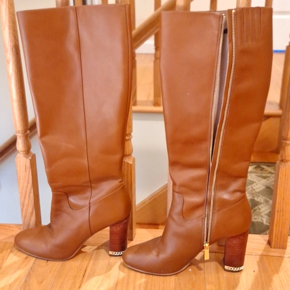 Michael Kors camel leather boots